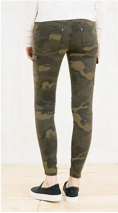 Women's Autumn/Winter High Waist Camouflage Army Pants