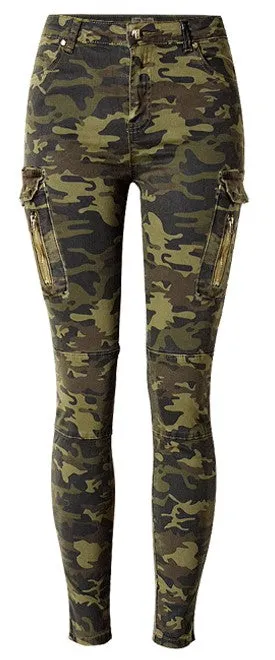 Women's Autumn/Winter High Waist Camouflage Army Pants