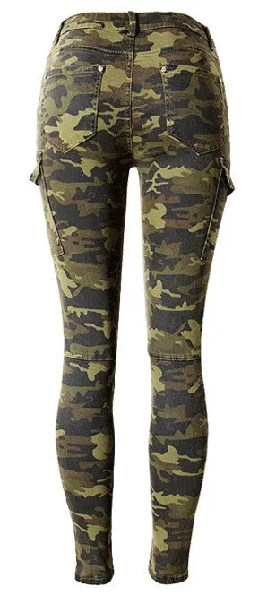 Women's Autumn/Winter High Waist Camouflage Army Pants