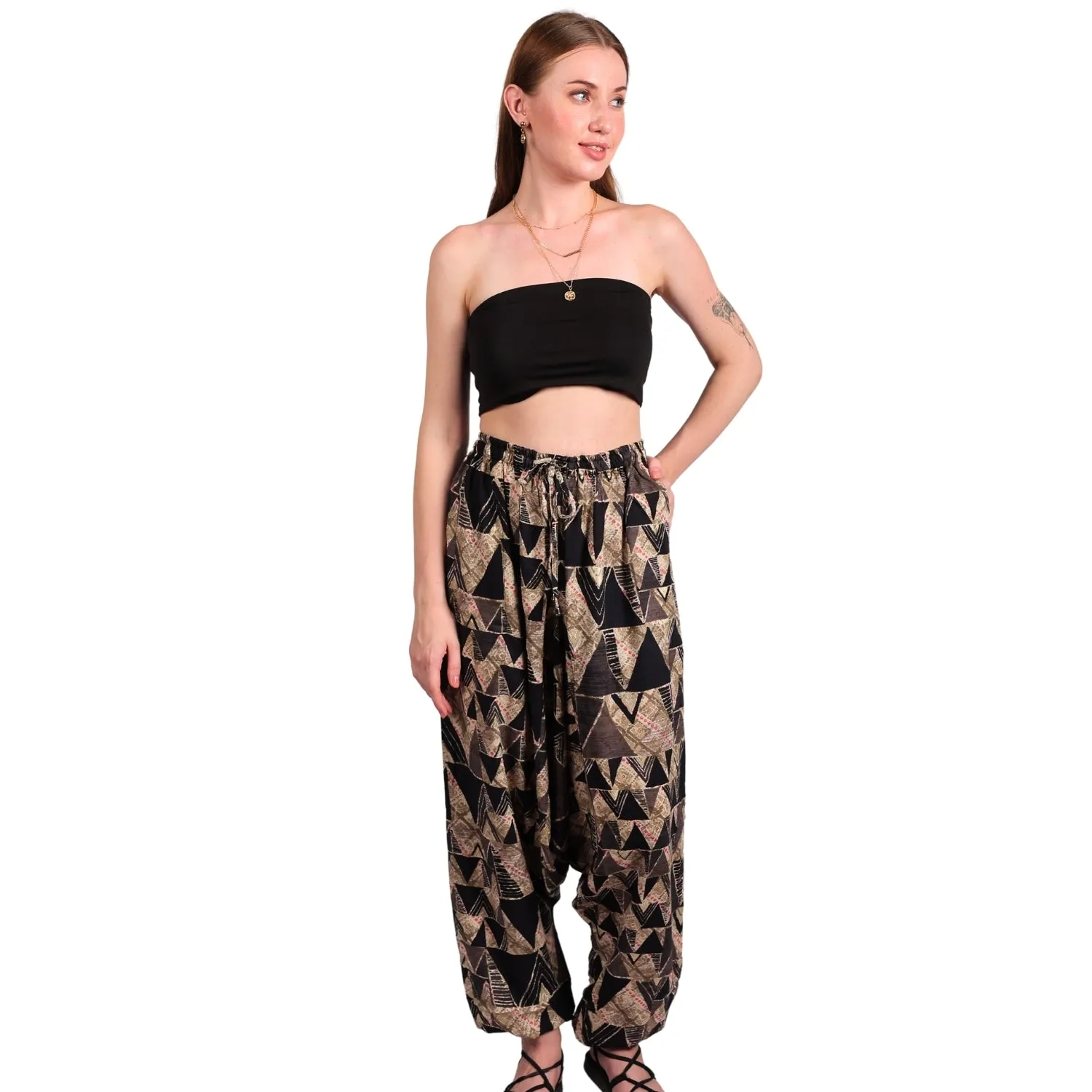 Women's Boho Harem Pants – Versatile Pants for Yoga & Beach