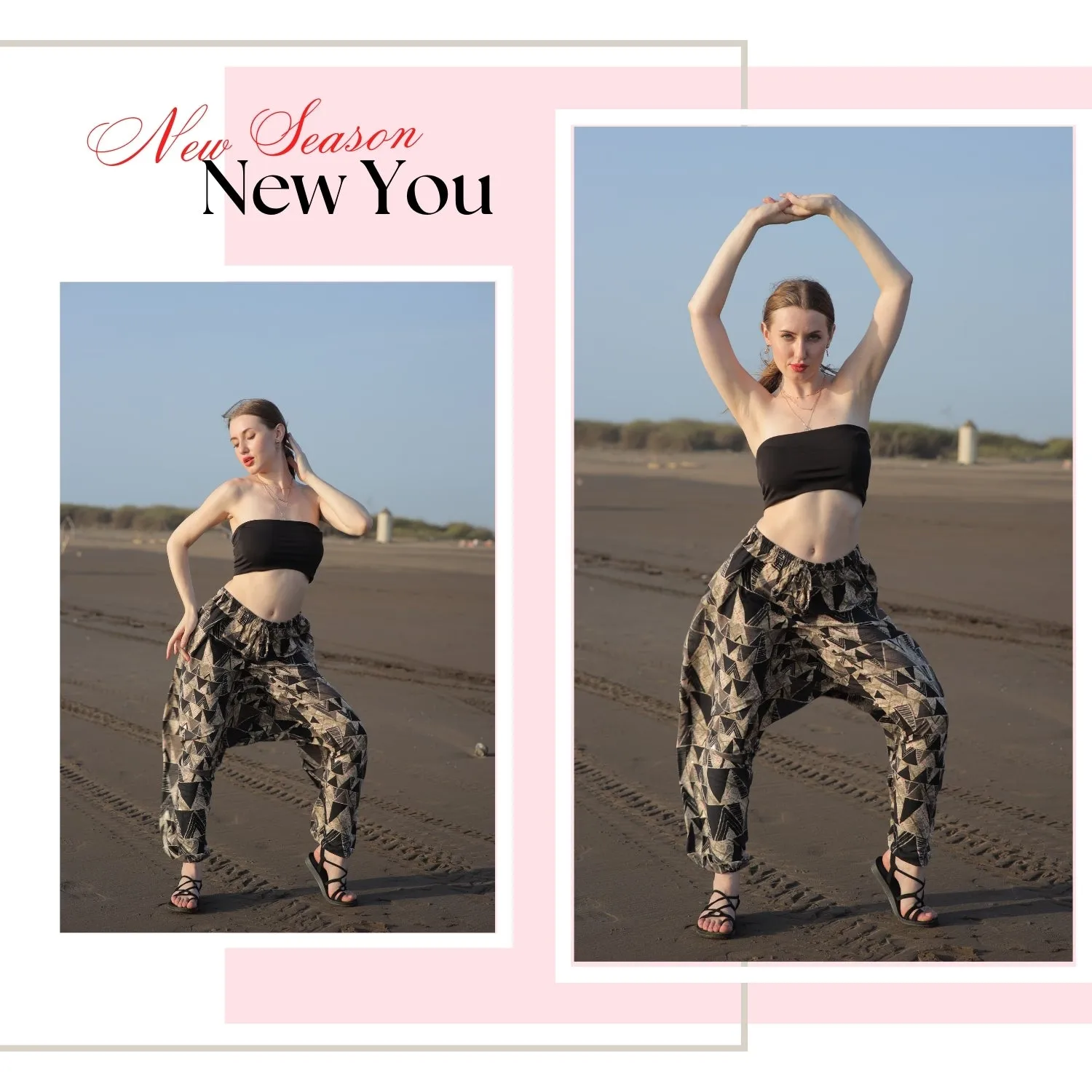 Women's Boho Harem Pants – Versatile Pants for Yoga & Beach