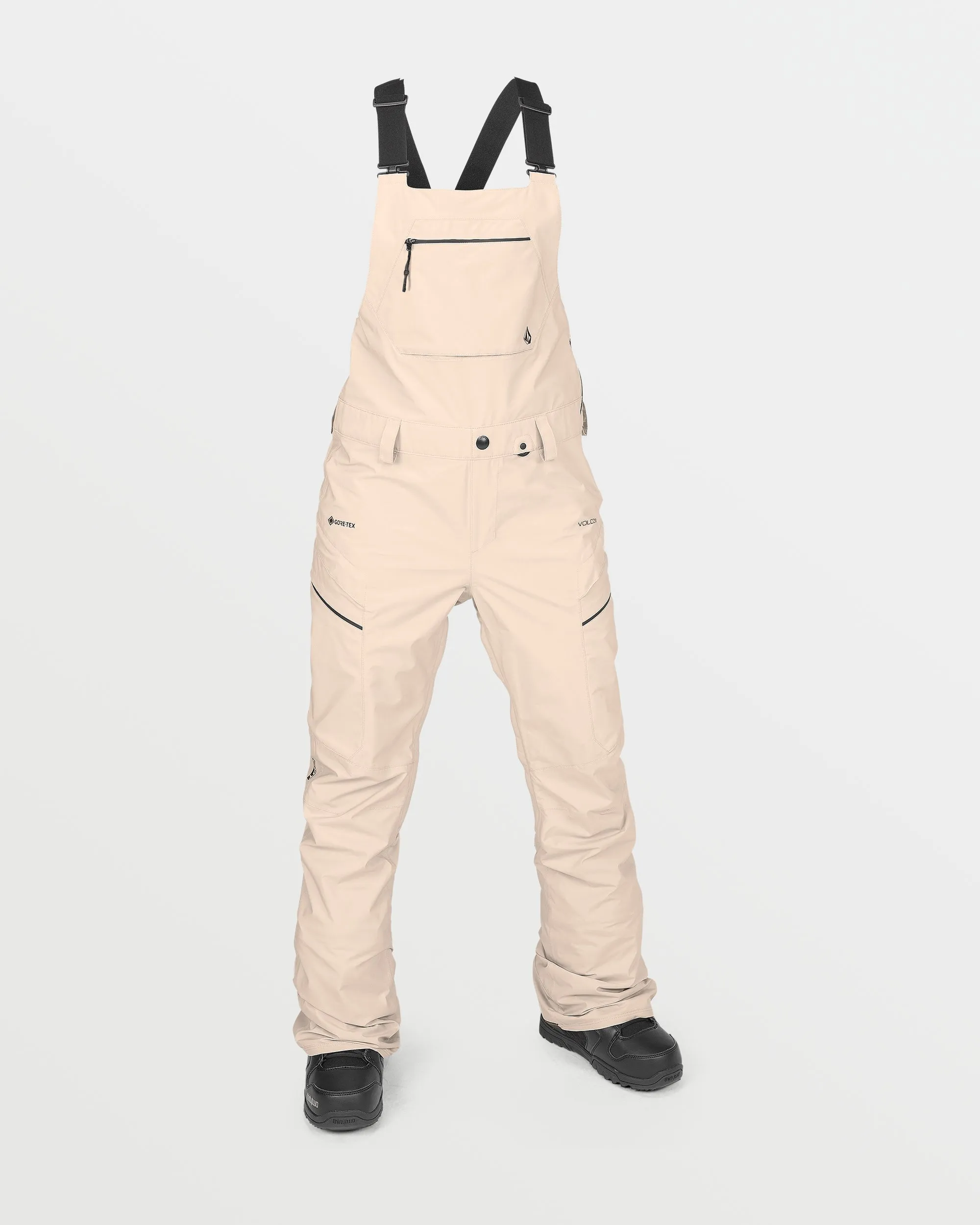 Womens Elm Stretch Gore Bib Overalls - Sand