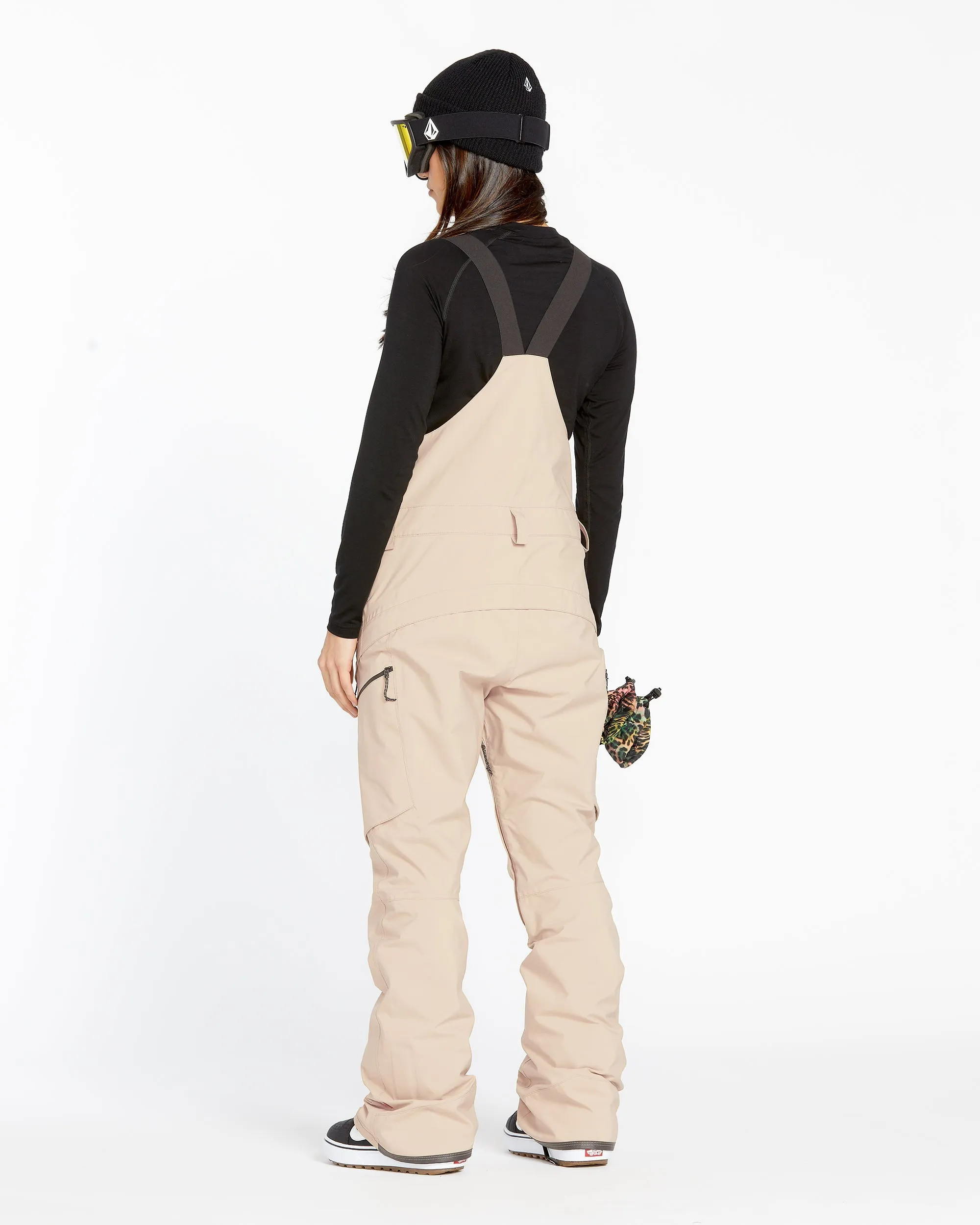 Womens Elm Stretch Gore Bib Overalls - Sand