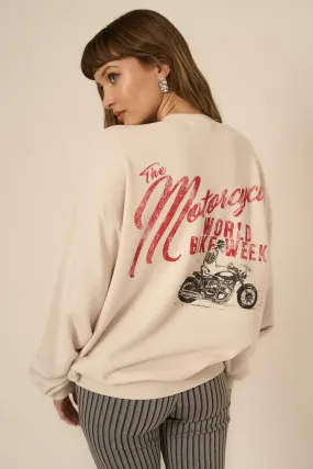 World Bike Week Sweatshirt - Vintage White